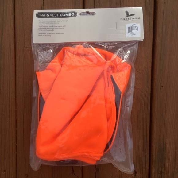 Field & Stream High Visibility Safety Orange Hunting Hunter Cap Vest Hat Combo - Picture 3 of 5